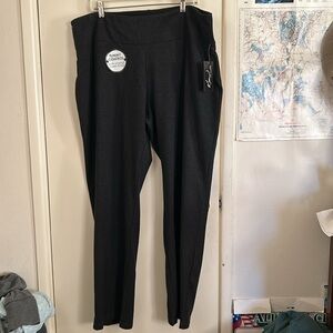 Kim Rogers Woman Average pull on pants with Tummy Control in gray and black 2X